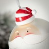 4.75"H Sullivans Christmas Whimsical Santa Ball Ornament  Red-White - 2 of 3