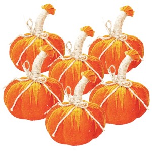 Gulches Series Multicolored Shatterproof Grid Pumpkin Harvest Festival Ornament - 1 of 4