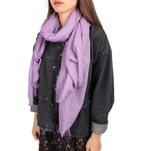 Unique Bargains Cotton Linen Soft Long Scarve - 1 of 3