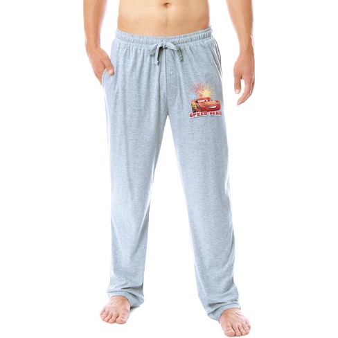 Disney Mens Cars Movie Lightning McQueen Speed Hero Sleep Pajama Pants XXL Grey