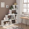 Costway 6 Cubes Ladder Shelf Freestanding Corner Bookshelf Storage Bookcase Display Rack - image 2 of 4