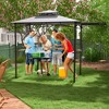 Tangkula 11 x 5 FT Grill BBQ Gazebo w/ Side Awning Double-Tiered Top 2 Side Shelves - 3 of 4