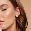 EVERLY JEWELRY | Sterling Silver 1-1/2 CT TGW Cubic Zirconia And 9.5-10.5 mm Pink Freshwater Cultured Fashion Pearl Earrings - 4 of 4