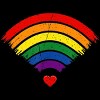 Adult Design By Humans Wifi Spreading Love Heart Pride By Belugastore T-Shirt - 2 of 2
