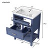 VYNXARIA 24" Bathroom Vanity with Top Sink, Modern Bathroom Storage Cabinet with 2 Drawers, Single Sink Bathroom Vanity£¬Blue - 4 of 4