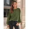 Lace Long Sleeve Tops For Women Crewneck Shirts Casual Dressy Blouses Y2K Fall Tunic Tops - 2 of 4