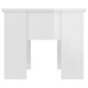 vidaXL Coffee Table High gloss white Engineered wood Medium - 4 of 4