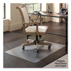 ES Robbins Floor+Mate, For Hard Floor to Medium Pile Carpet up to 0.75", 36 x 48, Clear - 1 of 4