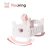 ROBOTIME Wooden Doll Cradle Rocking Baby Crib Bed,Toys for Dolls Girl,Fits Dolls up to 18 inches,White,7.39''*13.4''*12.6'' - 3 of 4