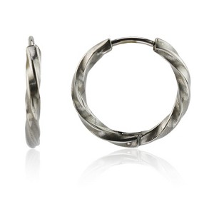 Slate by Rebl Round Twist Hoop Earring  Stainless Steel, 18x2.5mm - 1 of 1