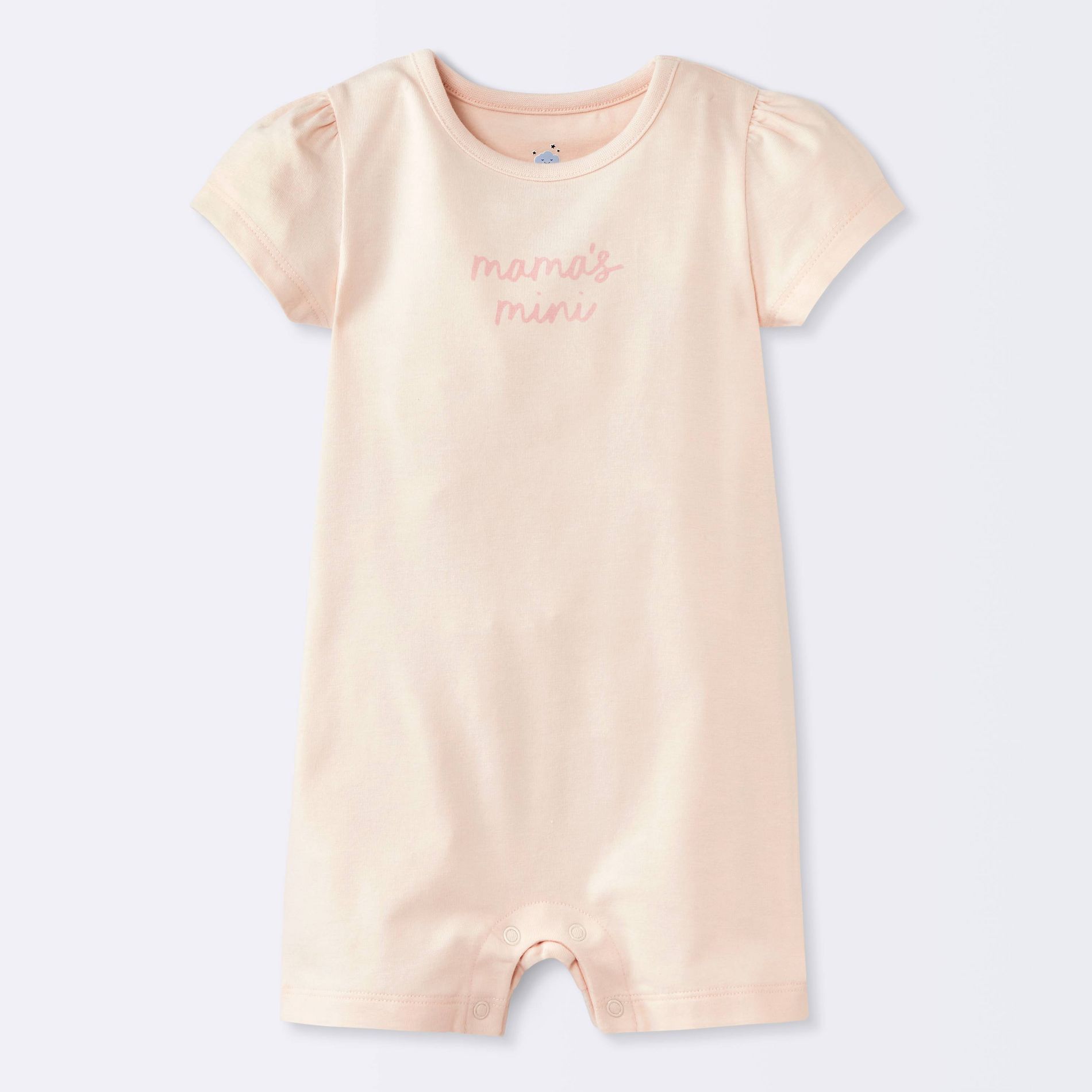 Baby Girls' Mama's Mini Short Sleeve Romper - Cloud Island™ Pink 3-6M