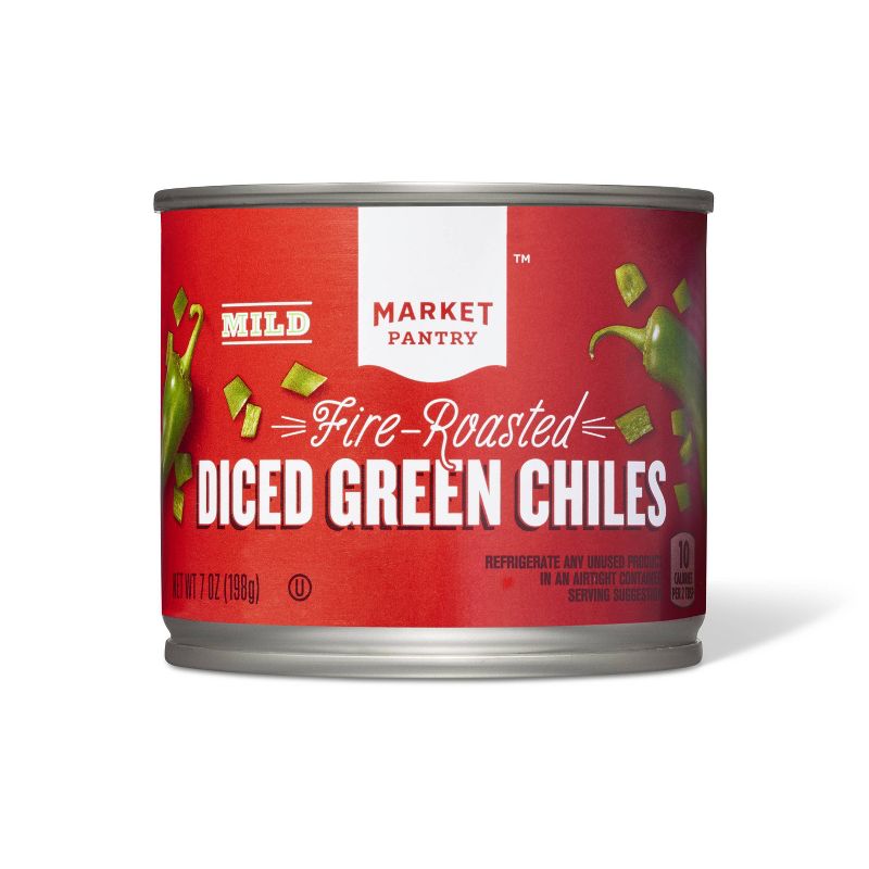 Mild Fire Roasted Diced Green Chiles - 7oz - Market Pantry&#8482;, 1 of 4