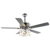 Bella Depo 52" Modern Chrome Ceiling Fan with Light and Remote French Country Chandelier - 3 of 4