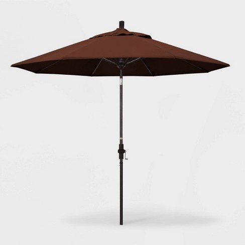 9 Sun Master Patio Umbrella Collar Tilt Crank Lift Sunbrella Bay Brown California Umbrella Target