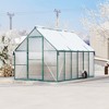 Polycarbonate Greenhouse for Outdoors, Large Walk-InGreenhouse with Quick Setup Structure and Roof Vent, Greenhouse with Ventilation - 2 of 4