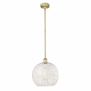 White Mouchette - 1 Light Stem Hung Pendant In Modern Style-16.13 Inches Tall and 13.75 Inches Wide - 1 of 1