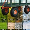 Heavy Duty Steel Garden Cart, 500 LBS Capacity 3 in 1 Pullable Garden Wagon with 10" Wheels, for Gardening Soil, Tools, and Plant Transport - 4 of 4