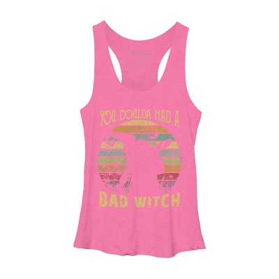 Women's Design By Humans Halloween Funny You Coulda Had Bad Witch By Ering Racerback Tank Top
