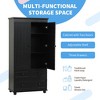 TIRAMISUBEST Tall Storage Cabinet with Three Drawers for Bathroom/Office - 4 of 4