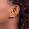 Chisel Stainless Steel Polished Laser cut Yellow IP-plated 6mm Ball Stud Earrings - 3 of 4