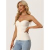 INSPIRE CHIC Women's Knit Twist Knot Front Off Shoulder Strapless Bandeau Top - 3 of 4