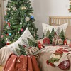 Christmas Pillow Covers 18x18 Inch Set of 2 Christmas Tree Decoration Golden Snowflake - 3 of 4