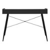 Vynxaria 48"  Black Computer Desk Office Table Modern Home Office Workstation with Storage Shelves - 3 of 4