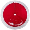 Northlight Santa Claus and Reindeer Christmas Tree Skirt - Red/White - image 2 of 4