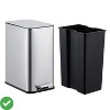 10 Liter / 2.6 Gallon Small Bathroom Step Trash Can w/Lid Soft Close Step Pedal - 2 of 4