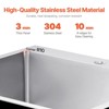 VEVOR 25 inch Kitchen Sink Workstation, 304 Stainless Steel Top Mount Sinks, Drop-In Single Bowl Farmhouse Basin with Accessories, Silver - 4 of 4