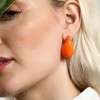 SOHI Women's Pumpkin Orange The Medium Teardrop Stud Earrings - 4 of 4