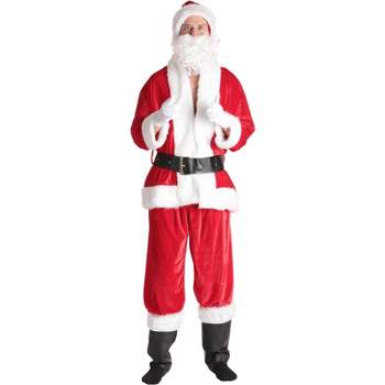 #followme Men's Santa Claus Costume - 7 Pc Velvet Christmas Xmas Santa outfit