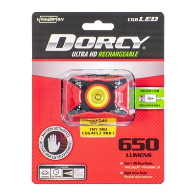 Dorcy 650 Lumens USB Rechargeable LED Headlamp