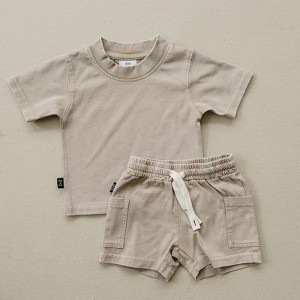 Kids Hayes Acid Wash Short Sleeve Set - Olive + Scout - 1 of 4