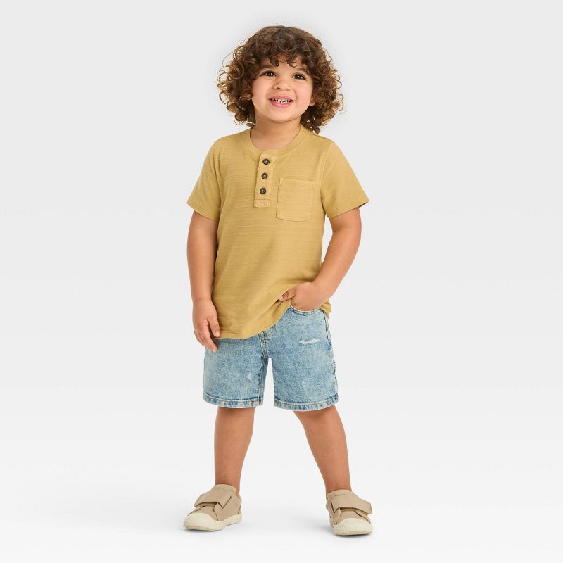 Toddler Boys' Short Sleeve Henley T-Shirt - Cat & Jack™, 4 of 8