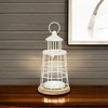 HomeRoots 12" White And Natural Metal And Wood Lighthouse Tabletop Lantern Candle Holder - 2 of 4