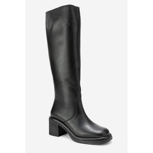 Fros - Black Leather Knee High Boot (Women) | Forever & Always Shoes - 1 of 4