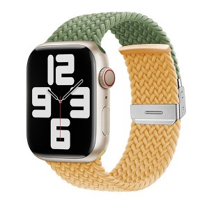 HTUTWOO Braided Strap for Apple Watch Band, Nylon Two-Tone Watch Strap 38/40/41/42/44/45/46/49mm for iWatch Series 11 10 9 8 7 6 5 4 3 2 1 Ultra SE - 1 of 4