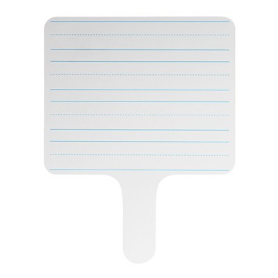 Flipside Products Two-sided Rectangular Dry Erase Writing Paddle, Lined/Blank, 7.75" x 10"