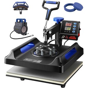 VEVOR Heat Press, 15x15in Swing Away 5 in 1 Heat Press Machine, Digital Control Multifunctional Device, Quick Heating with Safety Features, Black - 1 of 4