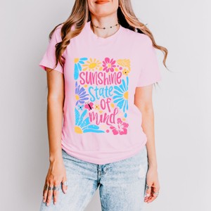 Simply Sage Market Boho Sunshine State Of Mind Flowers Short Sleeve Tee - 1 of 4