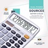 CATIGA 12-Digit Desktop Calculator, Large LCD, Sensitive Buttons, Dual Solar Power, Standard Function for Office, Home, School, CD-2786 - 4 of 4