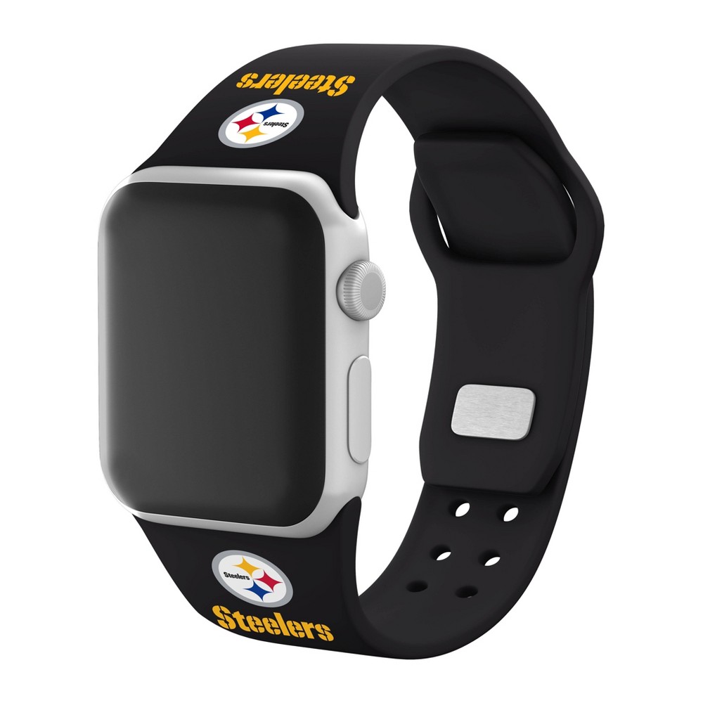 Photos - Watch Strap NFL Pittsburgh Steelers Wordmark Apple Watch Band - 38/40/41mm