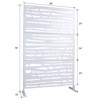DSVIMOY Outdoor & Indoor Privacy Screen, Freestanding Decorative Privacy Screen for Deck Balcony Patio, White, 48"*76"*16" - 3 of 4