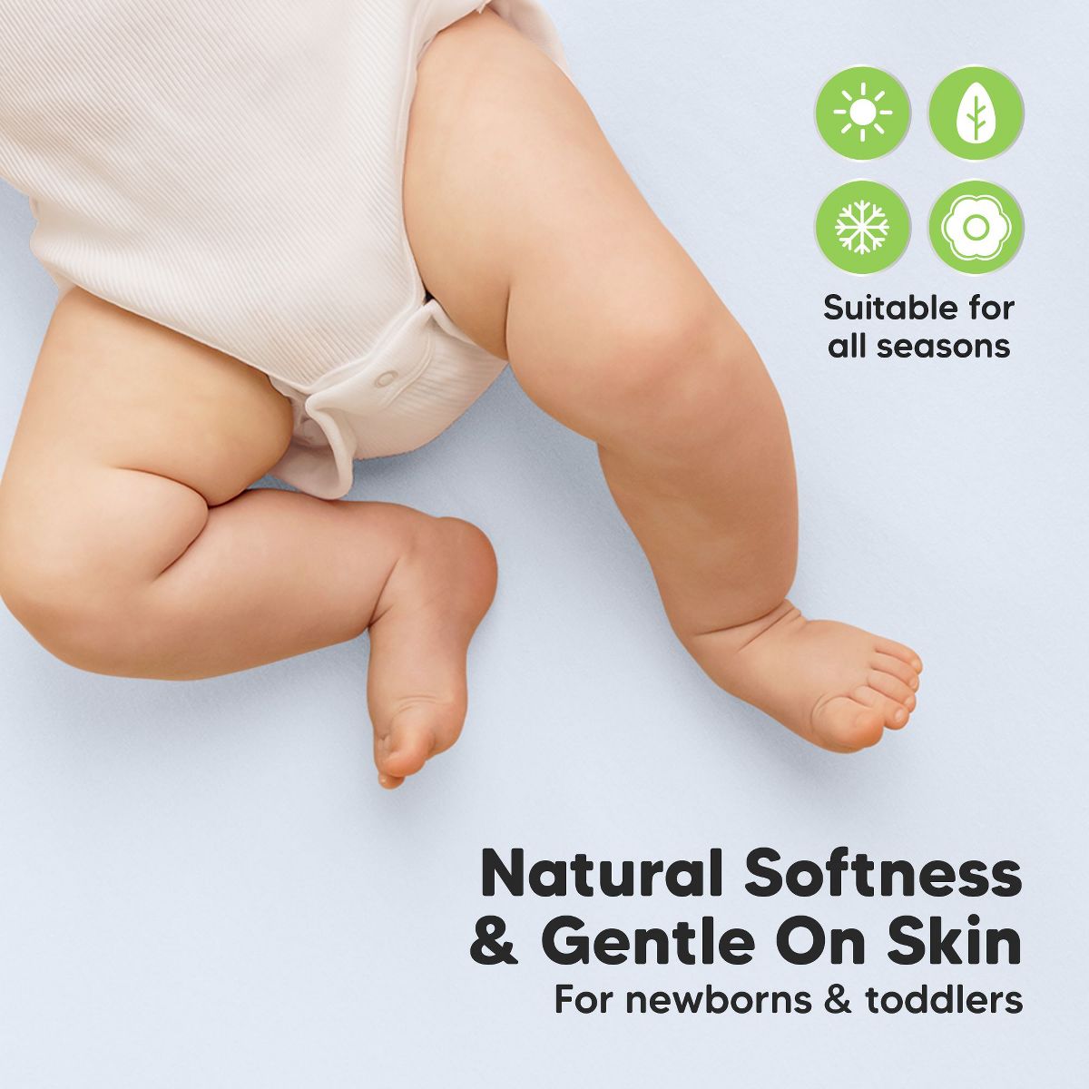 KeaBabies 2pk Soothe Waterproof Fitted Crib Sheets for Girl, Boy, 52x28 100% Organic Soft Cotton Crib Mattress Protector Sheet - thumbnail 4