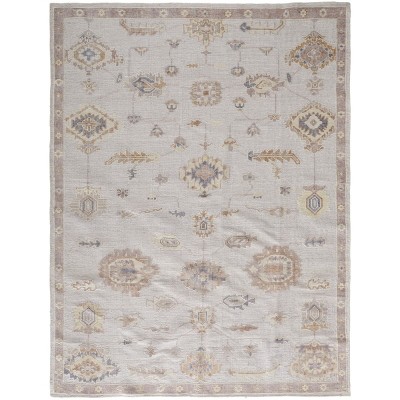 Wendover Transitional Oriental Ivory/Orange Area Rug