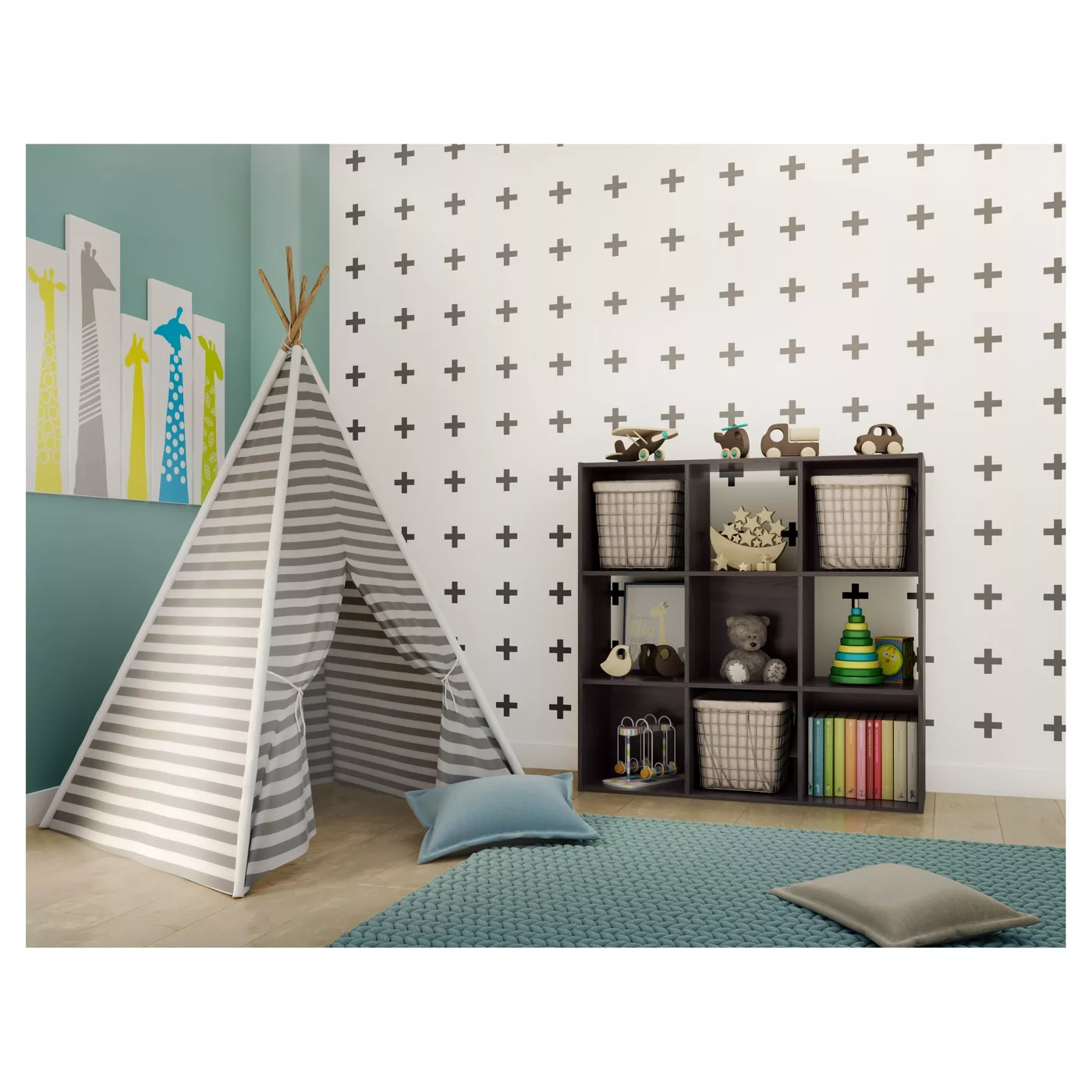 Shop 11" 9 Cube Organizer Shelf White - Room Essentials from Target on Openhaus