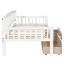 DOMETOUR Twin-size Pine Wood Daybed with two Storage Drawers, Sofa Bed with Bed Platform of 10 Support Slats,White - 2 of 4