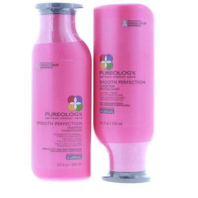 Pureology Smooth Perfection Shampoo & Conditioner Duo Set 9 fl oz / 266ml each Frizz-fighting duo for smooth manageable hair
