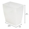mDesign Small Rectangular Bathroom Trash Cans - Set of 4 - Frost - Made in USA - 3 of 4